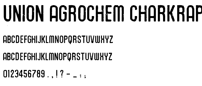 Union Agrochem Charkrapetch font